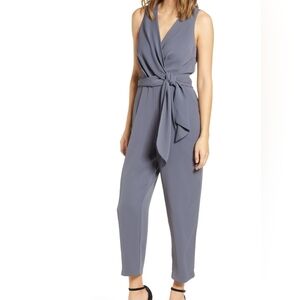 Astr Charcoal Sleeveless Jumpsuit